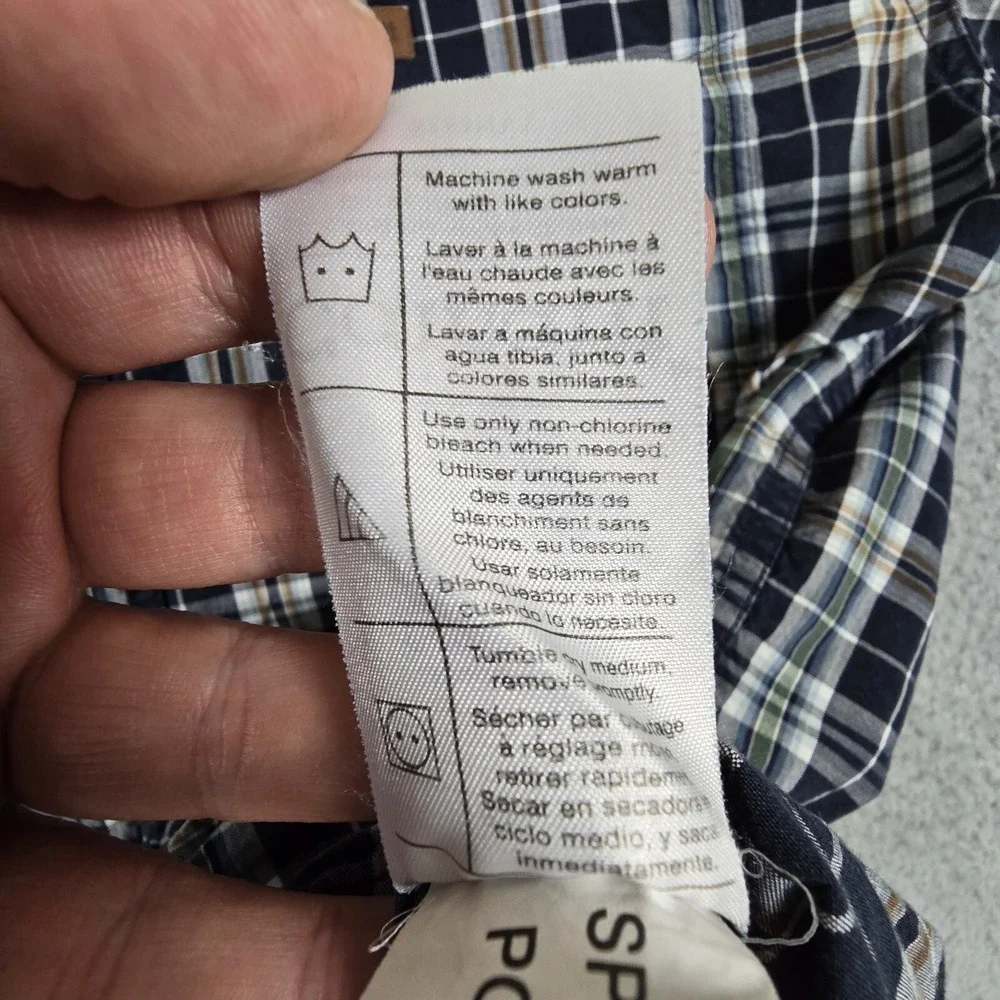 Carhartt Shirt Mens Large Plaid Short Sleeve Cotton Button Up - Picture 8 of 12